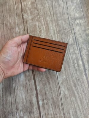 Card Holder Alpha.محفظة كروت ألفا جلد طبيعي