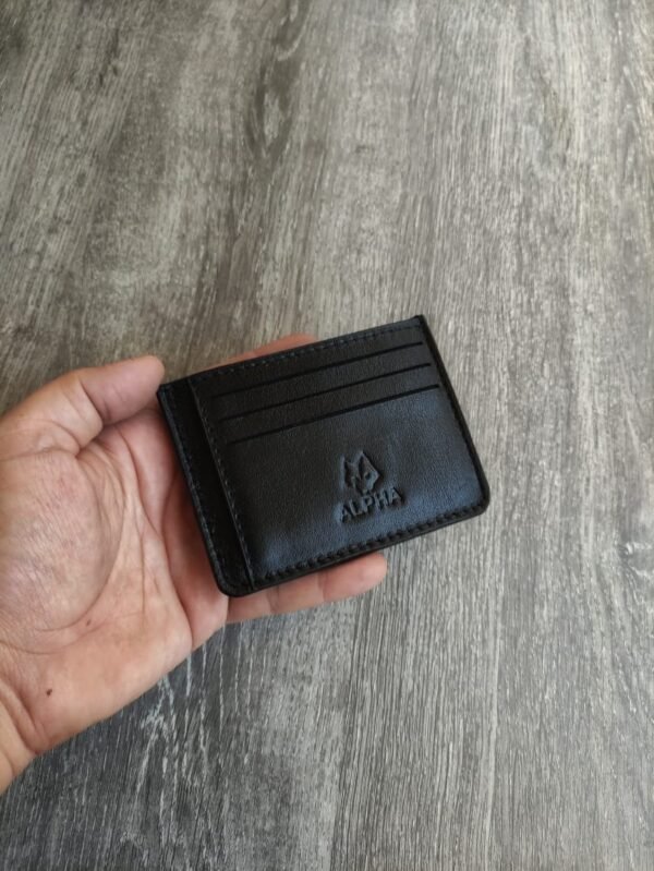 ⁦Card Holder Alpha.محفظة كروت ألفا ..جلد طبيعي⁩ - الصورة ⁦5⁩