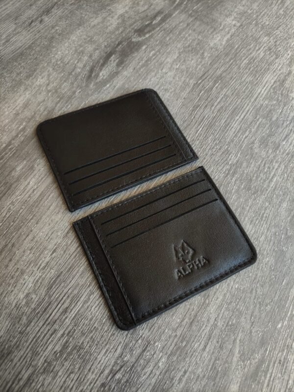 ⁦Card Holder Alpha.محفظة كروت ألفا ..جلد طبيعي⁩ - الصورة ⁦2⁩