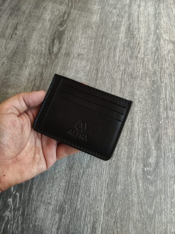 ⁦Card Holder Alpha.محفظة كروت ألفا ..جلد طبيعي⁩ - الصورة ⁦4⁩