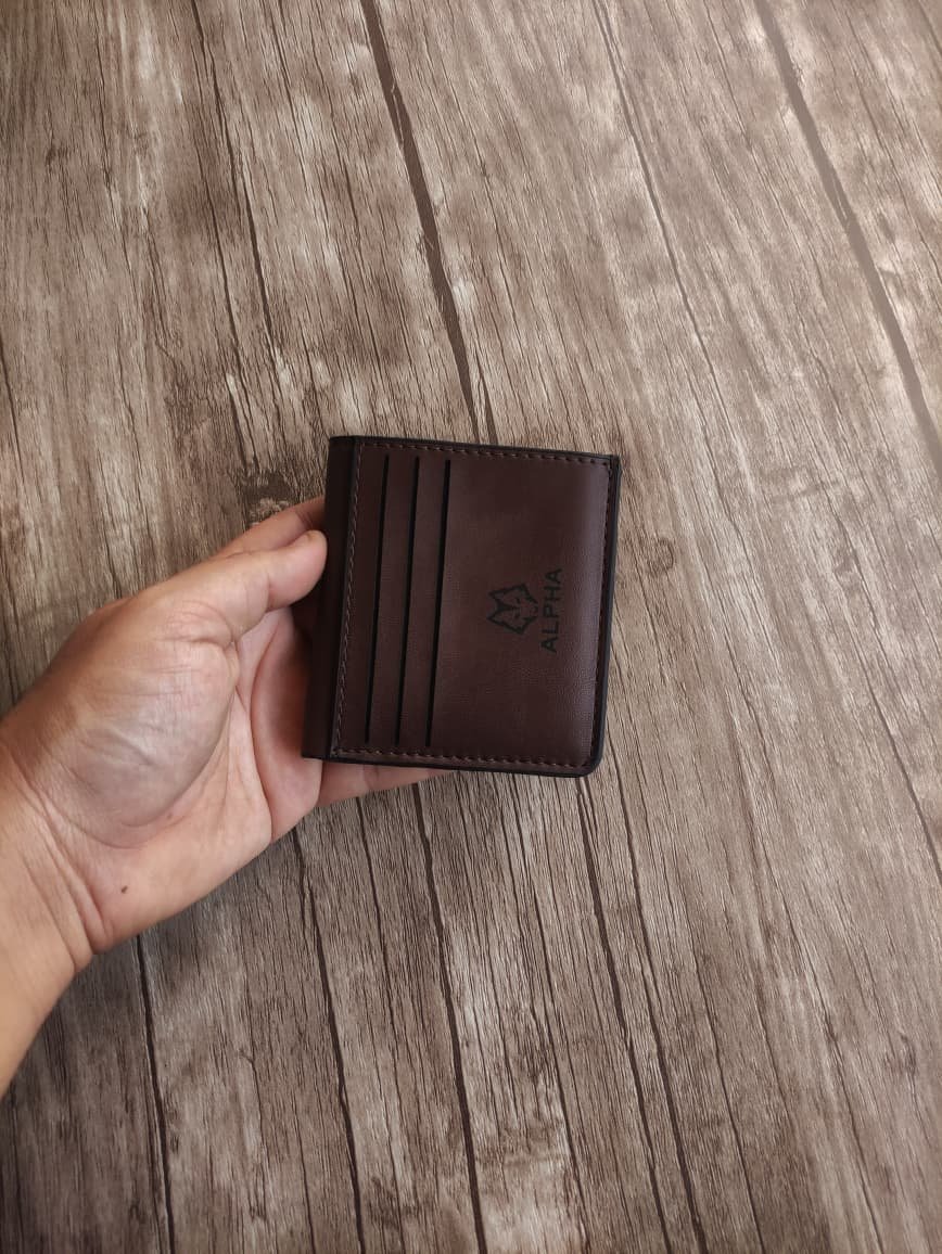 slim wallet.. بني مشحم - الصورة 4