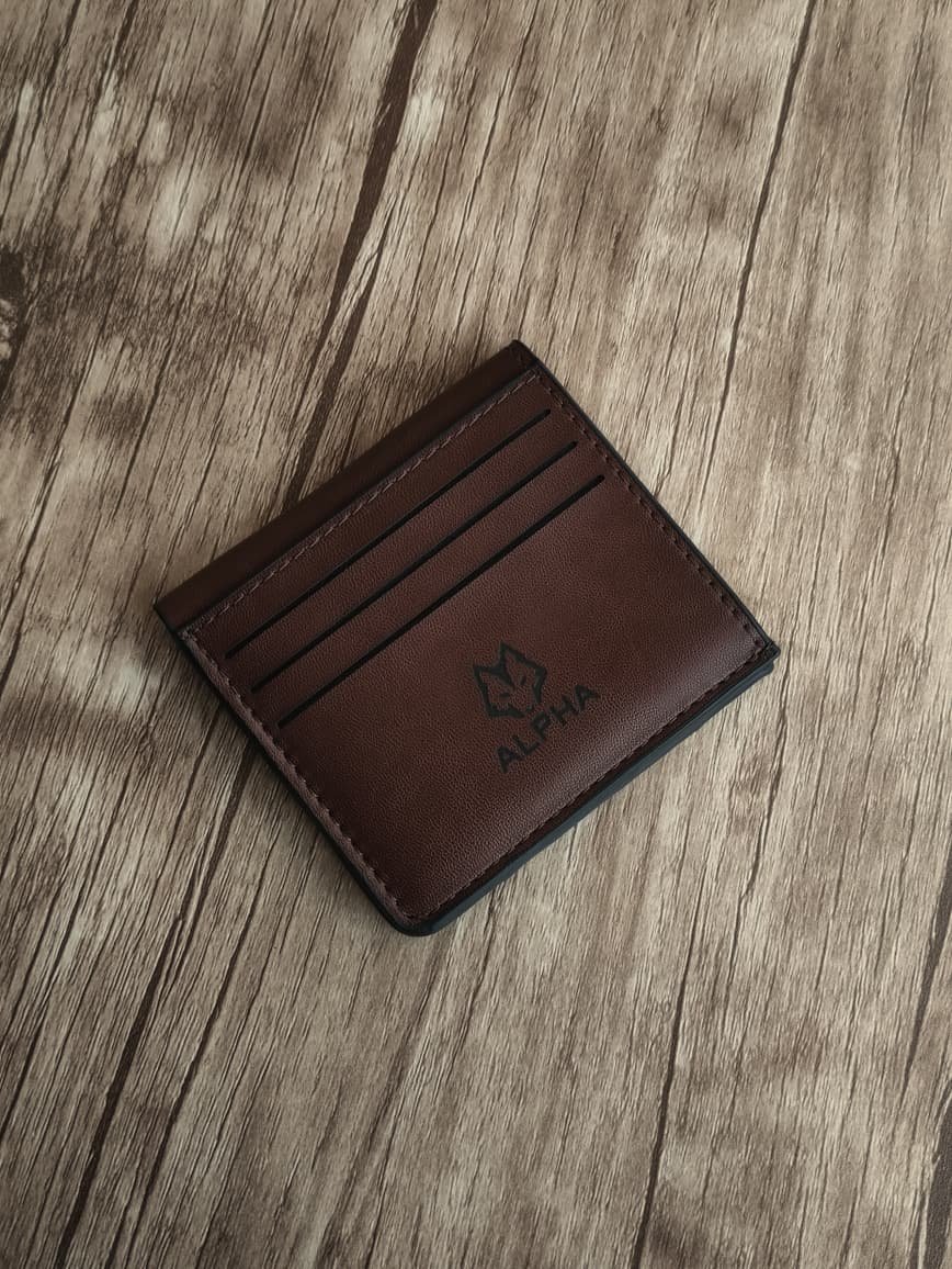 slim wallet.. بني مشحم - الصورة 6